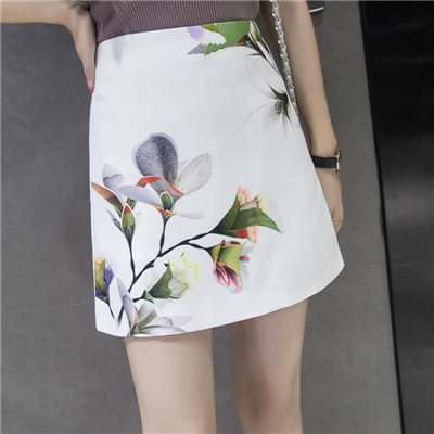 花朵印花半身裙
